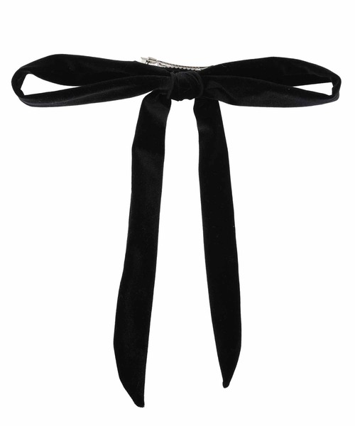 31 Sons de mode（トランテアン　ソン　ドゥ　モード）の「ベロアバレッタ（バレッタ/ヘアクリップ・レディース・ブラック/グリーン・フリー）」の7枚目の写真