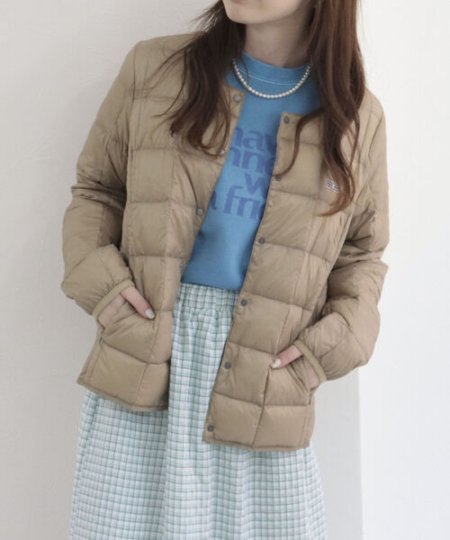 TAION（タイオン）の「【別注】【TAION×FREDY】インナーダウン（ダウンジャケット/コート・レディース・オフホワイト/ベージュ/カーキ/ラベンダー/ブラック・L/M）」の11枚目の写真