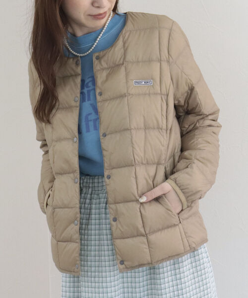 TAION（タイオン）の「【別注】【TAION×FREDY】インナーダウン（ダウンジャケット/コート・レディース・オフホワイト/ベージュ/カーキ/ラベンダー/ブラック・L/M）」の12枚目の写真