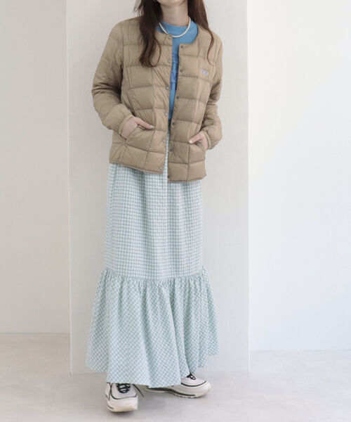 TAION（タイオン）の「【別注】【TAION×FREDY】インナーダウン（ダウンジャケット/コート・レディース・オフホワイト/ベージュ/カーキ/ラベンダー/ブラック・L/M）」の13枚目の写真