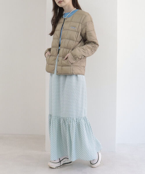 TAION（タイオン）の「【別注】【TAION×FREDY】インナーダウン（ダウンジャケット/コート・レディース・オフホワイト/ベージュ/カーキ/ラベンダー/ブラック・L/M）」の14枚目の写真