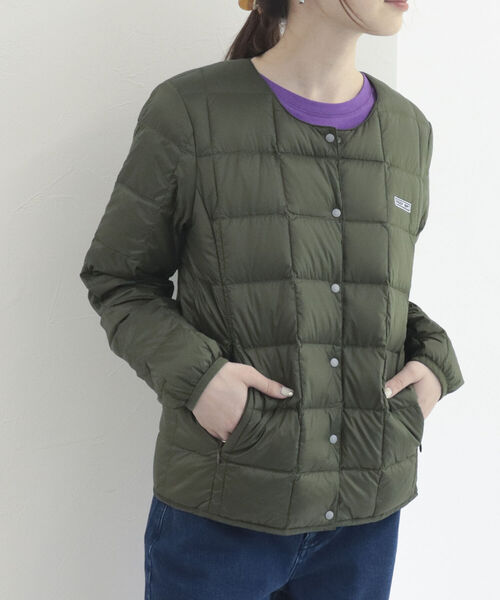 TAION（タイオン）の「【別注】【TAION×FREDY】インナーダウン（ダウンジャケット/コート・レディース・オフホワイト/ベージュ/カーキ/ラベンダー/ブラック・L/M）」の19枚目の写真