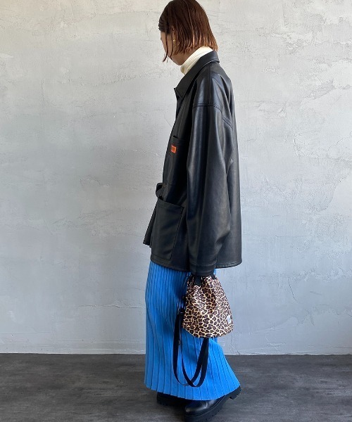 UNIVERSAL OVERALL（ユニバーサルオーバーオール）の「[UNIVERSAL OVERALL/ユニバーサルオーバーオール] 別注 カバーオールジャケット（カバーオール・レディース・ブラック/レオパード/ワンウォッシュ・M/L）」の14枚目の写真