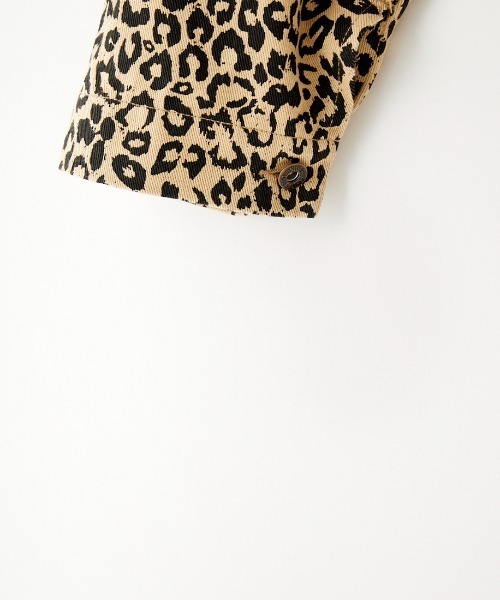 UNIVERSAL OVERALL（ユニバーサルオーバーオール）の「[UNIVERSAL OVERALL/ユニバーサルオーバーオール] 別注 カバーオールジャケット（カバーオール・レディース・ブラック/レオパード/ワンウォッシュ・M/L）」の12枚目の写真