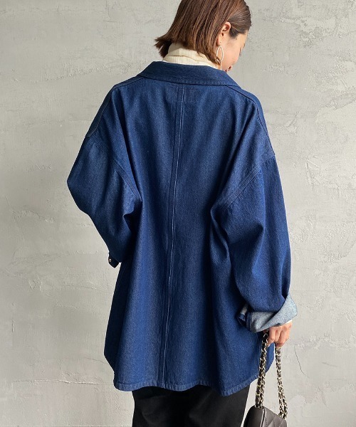 UNIVERSAL OVERALL（ユニバーサルオーバーオール）の「[UNIVERSAL OVERALL/ユニバーサルオーバーオール] 別注 カバーオールジャケット（カバーオール・レディース・ブラック/レオパード/ワンウォッシュ・M/L）」の7枚目の写真