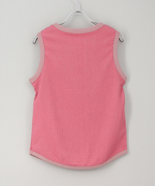 CLOCHE（クロシェ）の「楊柳カットタンク（Tシャツ/カットソー・レディース・ブラック/ピンク・FREE）」の4枚目の写真