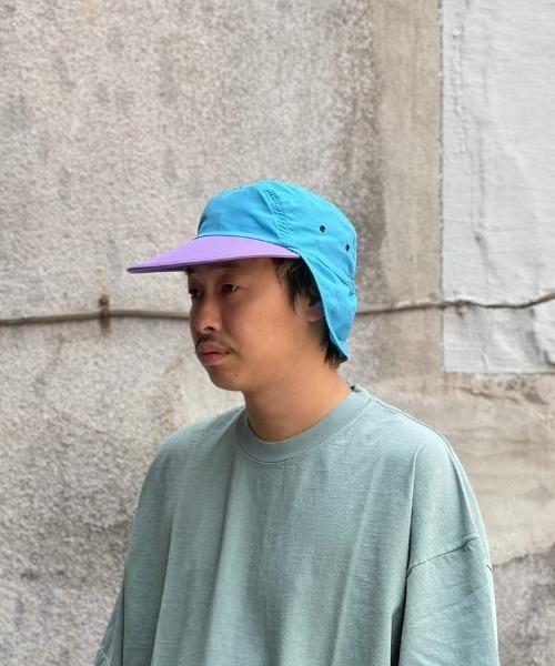 MANASTASH(マナスタッシュ)の「FAZZRA/ファズラ NYLON EAR CAP ナイロンイヤーキャップ(キャップ・メンズ・ブラック/ベージュ/ネイビー/ターコイズブルー系・F)」の4枚目の写真
