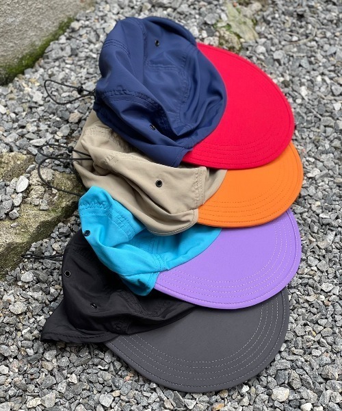 MANASTASH(マナスタッシュ)の「FAZZRA/ファズラ NYLON EAR CAP ナイロンイヤーキャップ(キャップ・メンズ・ブラック/ベージュ/ネイビー/ターコイズブルー系・F)」の14枚目の写真