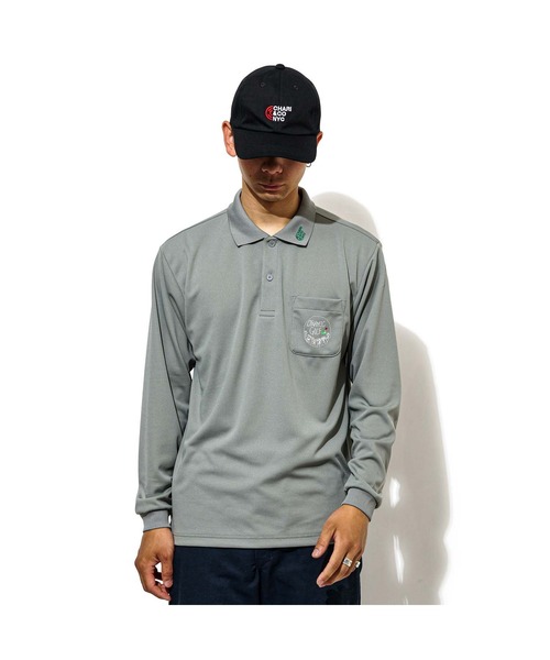 CHARI&CO（チャリアンドコー）の「CHARI&CO DYNAMIC GOLF CLUB L/S POLO ポロシャツ（ポロシャツ・メンズ・グレー/ライトグリーン/ホワイト・LARGE/MEDIUM/X-LARGE/SMALL）」の3枚目の写真