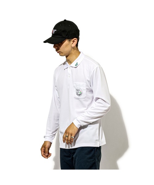 CHARI&CO（チャリアンドコー）の「CHARI&CO DYNAMIC GOLF CLUB L/S POLO ポロシャツ（ポロシャツ・メンズ・グレー/ライトグリーン/ホワイト・LARGE/MEDIUM/X-LARGE/SMALL）」の4枚目の写真