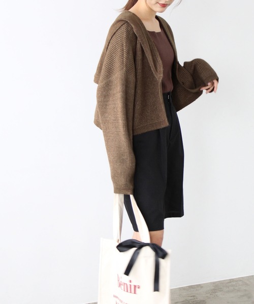 セール】セーラーカラーショート丈ニット（カーディガン/ボレロ