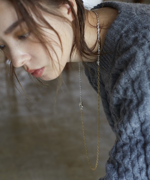 Nothing And Others(ナッシングアンドアザーズ)の「「Nothing And Others/ナッシングアンドアザーズ」DoubleChain Necklace(ネックレス・レディース・マルチ・FREE)」の18枚目の写真