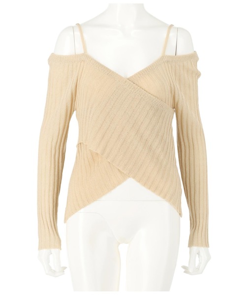 LATINA（ラティーナ）の「肩開きワイドリブカシュクールトップスカットソー（ニット/セーター・レディース・ホワイト/ブラック/ライトベージュ・FREE）」の20枚目の写真