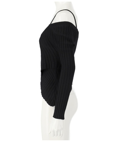 LATINA（ラティーナ）の「肩開きワイドリブカシュクールトップスカットソー（ニット/セーター・レディース・ホワイト/ブラック/ライトベージュ・FREE）」の21枚目の写真