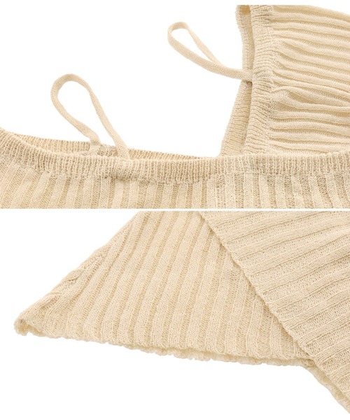 LATINA（ラティーナ）の「肩開きワイドリブカシュクールトップスカットソー（ニット/セーター・レディース・ホワイト/ブラック/ライトベージュ・FREE）」の22枚目の写真