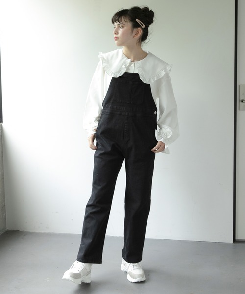 GLOBAL WORK(グローバルワーク)の「大人見えオーバーオール/AND YUA ANY/298229(サロペット/オーバーオール・キッズ・ネイビー/その他・150cm/160cm)」の1枚目の写真