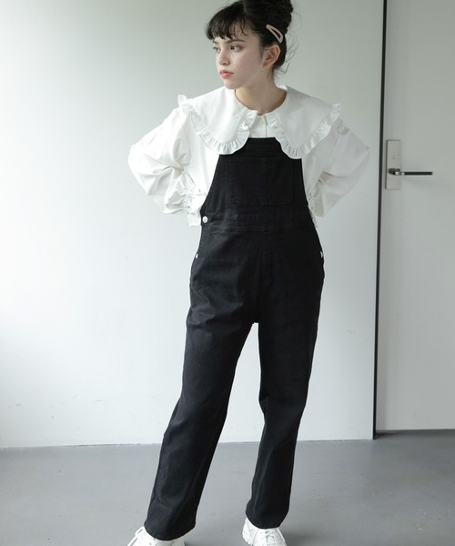 GLOBAL WORK(グローバルワーク)の「大人見えオーバーオール/AND YUA ANY/298229(サロペット/オーバーオール・キッズ・ネイビー/その他・150cm/160cm)」の3枚目の写真