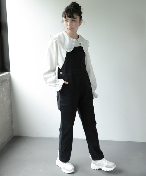 GLOBAL WORK(グローバルワーク)の「大人見えオーバーオール/AND YUA ANY/298229(サロペット/オーバーオール・キッズ・ネイビー/その他・150cm/160cm)」の9枚目の写真