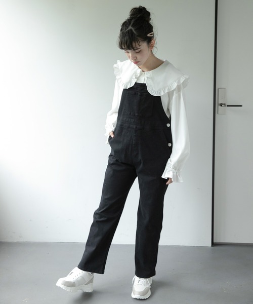 GLOBAL WORK(グローバルワーク)の「大人見えオーバーオール/AND YUA ANY/298229(サロペット/オーバーオール・キッズ・ネイビー/その他・150cm/160cm)」の11枚目の写真