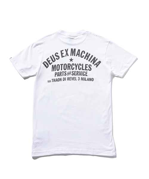DEUS EX MACHINA(デウスエクスマキナ)の「DEUS EX MACHINA / “MOTORCYCLE ADDRESS” TEE(Tシャツ/カットソー・メンズ・ホワイト/ブラック/ネイビー・X-SMALL/SMALL/MEDIUM)」の9枚目の写真