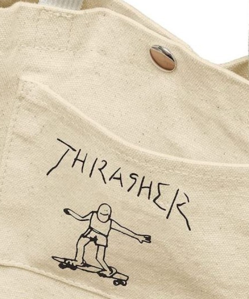 THRASHER（スラッシャー）の「THRASHER スラッシャー コットンキャンバス ショルダーバッグ（ショルダーバッグ・メンズ・ホワイト系その他2/ホワイト系その他4/ホワイト系その他/ホワイト系その他3・FREE）」の10枚目の写真