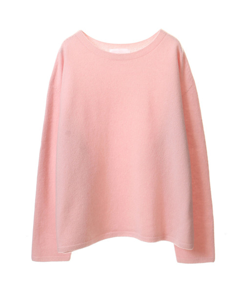 Lourmarin(ルールマラン)の「【ふんわり暖かいカシミヤ混ホールガーメントボートネックプルオーバー】(ニット/セーター・レディース・サンドベージュ/ピンク/サックスブルー/モカ・FREE)」の6枚目の写真