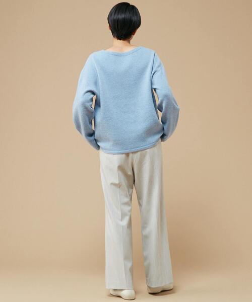 Lourmarin(ルールマラン)の「【ふんわり暖かいカシミヤ混ホールガーメントボートネックプルオーバー】(ニット/セーター・レディース・サンドベージュ/ピンク/サックスブルー/モカ・FREE)」の19枚目の写真