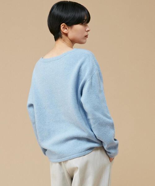 Lourmarin(ルールマラン)の「【ふんわり暖かいカシミヤ混ホールガーメントボートネックプルオーバー】(ニット/セーター・レディース・サンドベージュ/ピンク/サックスブルー/モカ・FREE)」の16枚目の写真