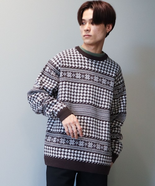 CRAFT STANDARD BOUTIQUE(クラフトスタンダードブティック)の「ノルディックニット(ニット/セーター・メンズ・モカ/ダークネイビー/ダークグリーン・M/L/LL)」の2枚目の写真