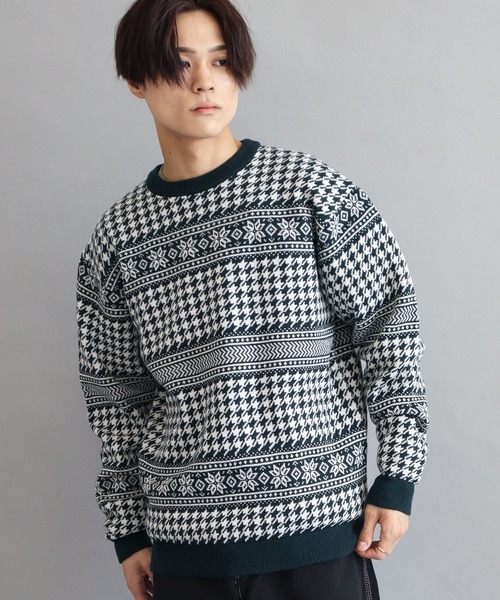 CRAFT STANDARD BOUTIQUE(クラフトスタンダードブティック)の「ノルディックニット(ニット/セーター・メンズ・モカ/ダークネイビー/ダークグリーン・M/L/LL)」の3枚目の写真