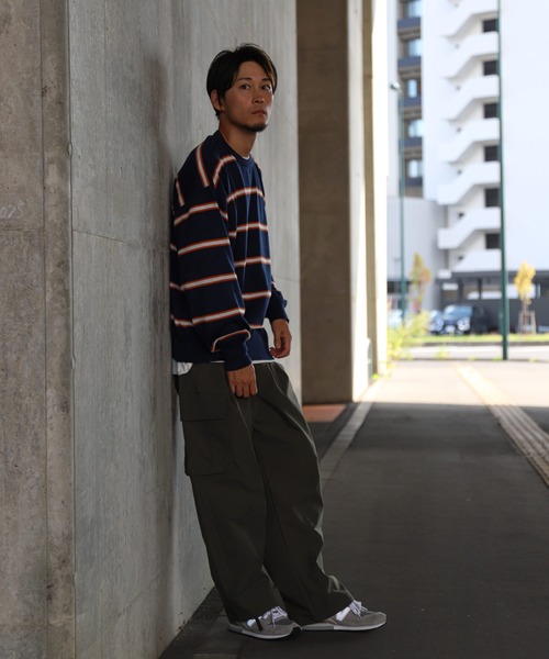 ZIP FIVE（ジップファイブ）の「【ZIP FIVE】ジャガードボーダーニットセーター（ニット/セーター・メンズ・ブラック/ネイビー/グリーン/アイボリー・X-LARGE/LARGE/MEDIUM）」の18枚目の写真