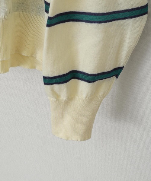 ZIP FIVE（ジップファイブ）の「【ZIP FIVE】ジャガードボーダーニットセーター（ニット/セーター・メンズ・ブラック/ネイビー/グリーン/アイボリー・X-LARGE/LARGE/MEDIUM）」の21枚目の写真