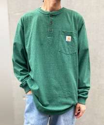 【carhartt】カーハート Loose Fit Heavyweight Long-Sleeve Pocket Henley T ヘンリーネック ロングスリーブ ロンT K128