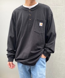 【carhartt】カーハート Loose Fit Heavyweight Long-Sleeve Pocket Henley T ヘンリーネック ロングスリーブ ロンT K128