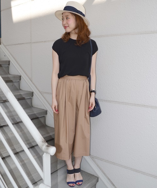 Khaju（カージュ）の「Khaju: ガウチョパンツ□（その他パンツ・レディース・ネイビー/ライトグレー/キャメル/ライトオリーブ・ONE SIZE）」の18枚目の写真