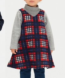 Moujonjon | ニットソーチェックレイヤード風ワンピ(ワンピース)