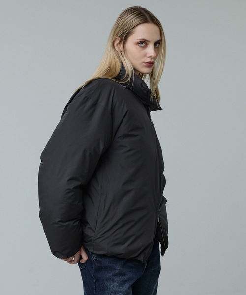 CALLNE（カルネ）の「【CALLNE】Double Zip padded Jacket/ダブルジップ中綿ジャケット(シームレス)（ダウンジャケット/コート・メンズ・ライトグレー/ブラック・M/L）」の9枚目の写真