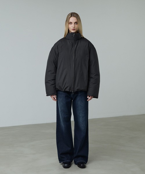 CALLNE（カルネ）の「【CALLNE】Double Zip padded Jacket/ダブルジップ中綿ジャケット(シームレス)（ダウンジャケット/コート・メンズ・ライトグレー/ブラック・M/L）」の20枚目の写真