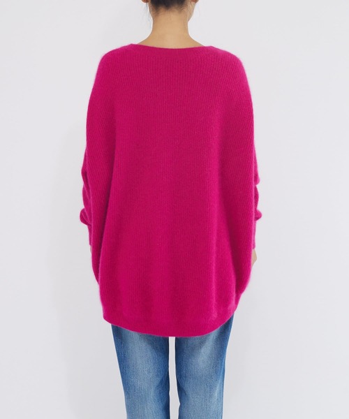 RIVE DROITE（リヴドロワ）の「小山田早織さんスタイリング/ヘアリーヤーン片畦ワイドコクーンニット（ニット/セーター・レディース・ライトベージュ/ブルー/ライトグレー/ピンク・FREE）」の10枚目の写真