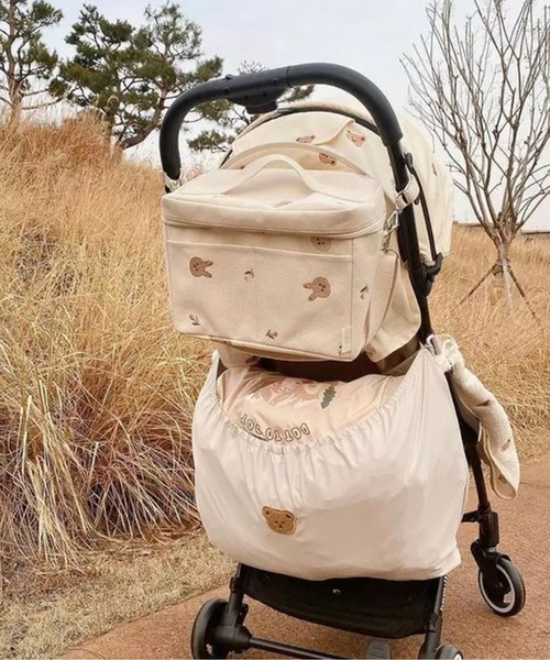 Bambin(ボンバン)の「【 Bambin / ボンバン 】 大容量 ベビーカー アンダー バッグ(ベビーカー/ベビーカー用品・レディース・オフホワイト/ブラック・FREE)」の9枚目の写真
