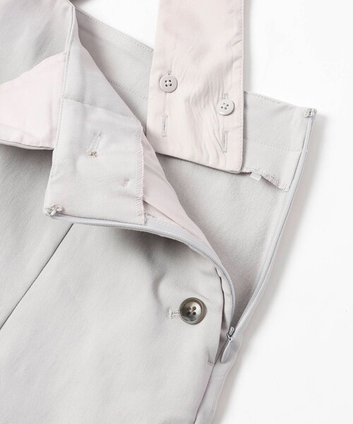 coen（コーエン）の「裏起毛サロペットスカート（ジャンパースカート・レディース・ライトグレー/ブラック・M/L）」の14枚目の写真