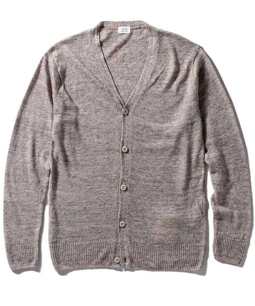 SAVE KHAKI UNITED（セーブカーキユナイテッド）の「TOP LINEN V/N CD #（カーディガン/ボレロ・メンズ・チャコールグレー/ベージュ/グレー/ネイビー/ブルー系その他・MEDIUM/X-SMALL/SMALL）」の4枚目の写真