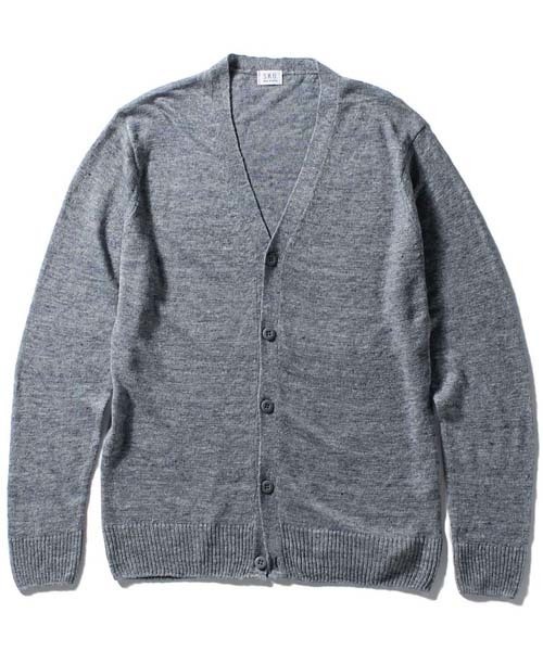 SAVE KHAKI UNITED（セーブカーキユナイテッド）の「TOP LINEN V/N CD #（カーディガン/ボレロ・メンズ・チャコールグレー/ベージュ/グレー/ネイビー/ブルー系その他・MEDIUM/X-SMALL/SMALL）」の5枚目の写真