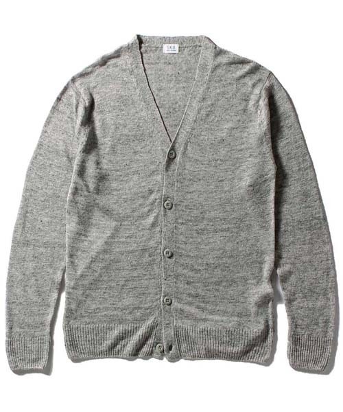 SAVE KHAKI UNITED（セーブカーキユナイテッド）の「TOP LINEN V/N CD #（カーディガン/ボレロ・メンズ・チャコールグレー/ベージュ/グレー/ネイビー/ブルー系その他・MEDIUM/X-SMALL/SMALL）」の3枚目の写真