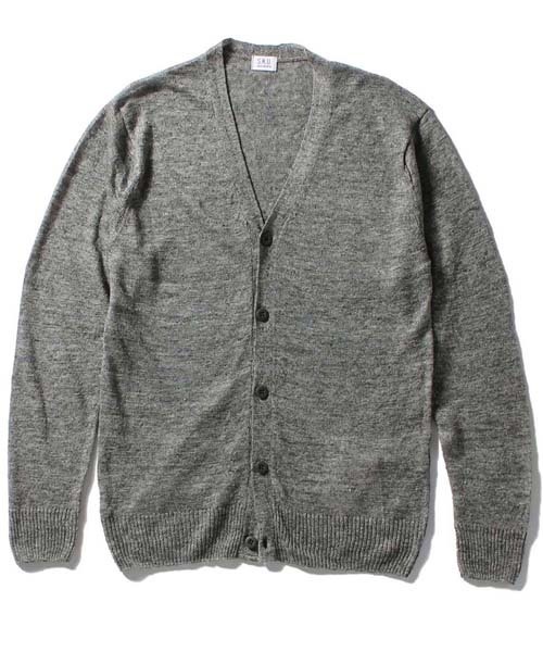 SAVE KHAKI UNITED（セーブカーキユナイテッド）の「TOP LINEN V/N CD #（カーディガン/ボレロ・メンズ・チャコールグレー/ベージュ/グレー/ネイビー/ブルー系その他・MEDIUM/X-SMALL/SMALL）」の2枚目の写真