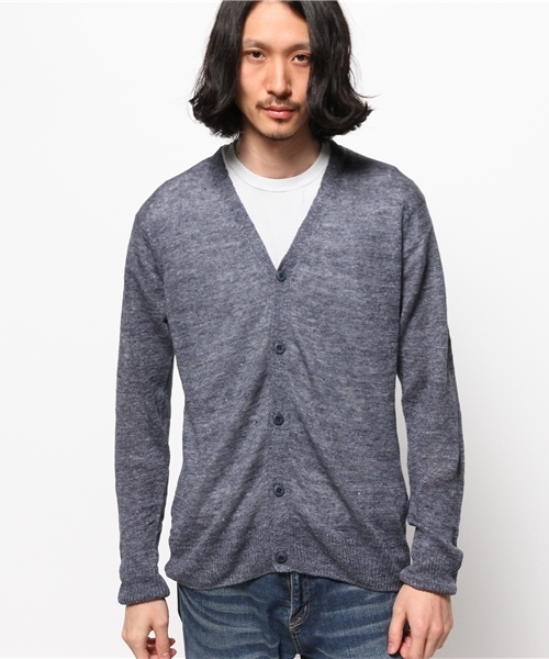 SAVE KHAKI UNITED（セーブカーキユナイテッド）の「TOP LINEN V/N CD #（カーディガン/ボレロ・メンズ・チャコールグレー/ベージュ/グレー/ネイビー/ブルー系その他・MEDIUM/X-SMALL/SMALL）」の14枚目の写真