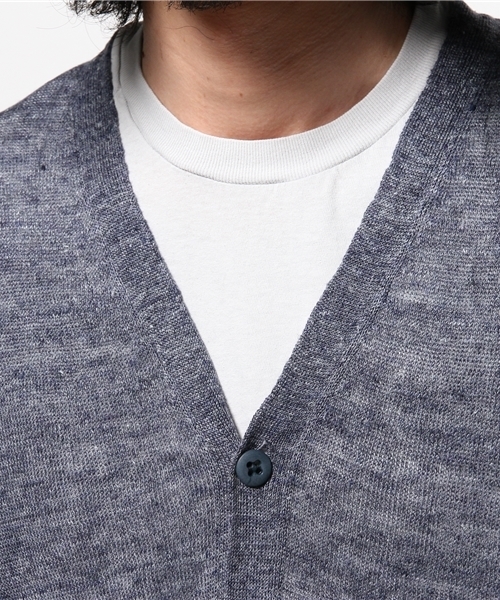 SAVE KHAKI UNITED（セーブカーキユナイテッド）の「TOP LINEN V/N CD #（カーディガン/ボレロ・メンズ・チャコールグレー/ベージュ/グレー/ネイビー/ブルー系その他・MEDIUM/X-SMALL/SMALL）」の10枚目の写真