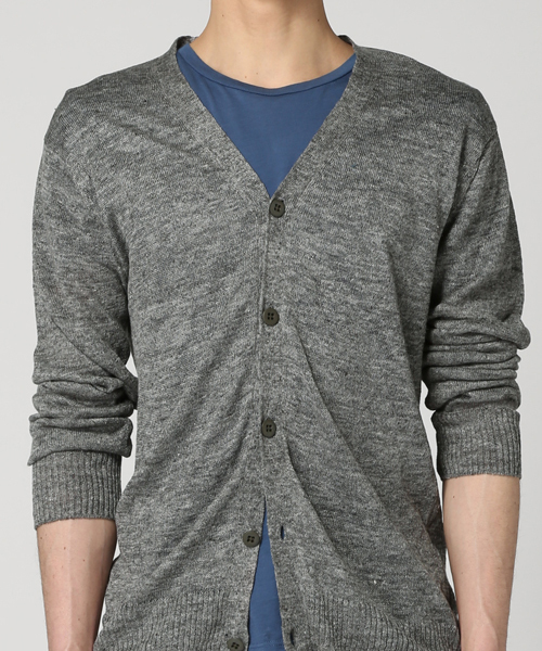 SAVE KHAKI UNITED（セーブカーキユナイテッド）の「TOP LINEN V/N CD #（カーディガン/ボレロ・メンズ・チャコールグレー/ベージュ/グレー/ネイビー/ブルー系その他・MEDIUM/X-SMALL/SMALL）」の20枚目の写真