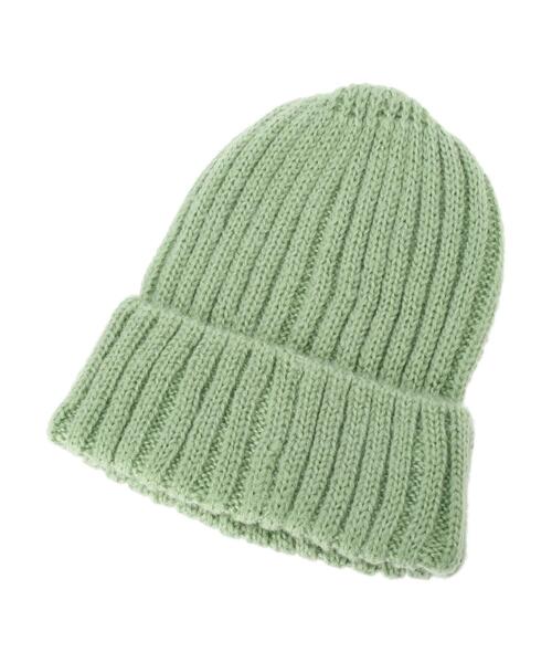 Green Parks(グリーンパークス)の「・リブアミニットワッチ*(ニットキャップ/ビーニー・レディース・ブラック/グレイッシュベージュ/グリーン/アイボリー・FREE)」の14枚目の写真