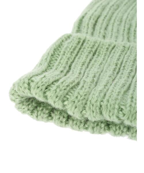 Green Parks(グリーンパークス)の「・リブアミニットワッチ*(ニットキャップ/ビーニー・レディース・ブラック/グレイッシュベージュ/グリーン/アイボリー・FREE)」の16枚目の写真